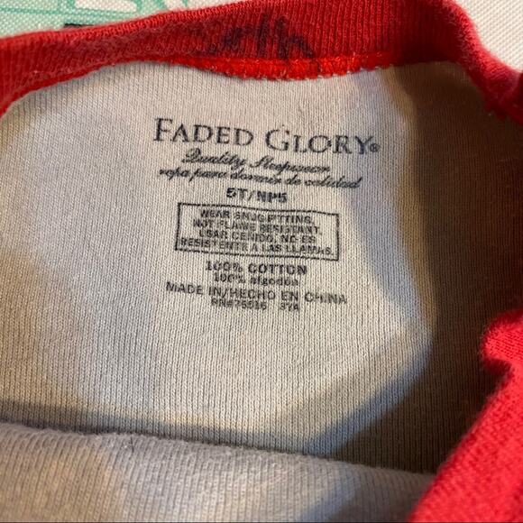 LOT of 3 Faded Glory Sleep Tees Short Sleeves Boys Size 5T - Picture 12 of 14